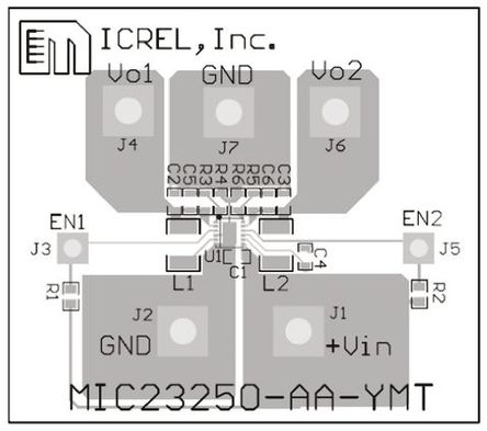 Micrel - MIC23250-AAYMT EV - Evaluation Board MIC23250-AAYMT		