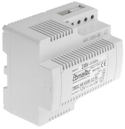 Comatec - TBD2/AR.0100.12/F6 - Comatec 12W  DIN 尲װԴ TBD2/AR.0100.12/F6, 50%Ч, 230V ac, 1A, 12V dc 12V dc/		