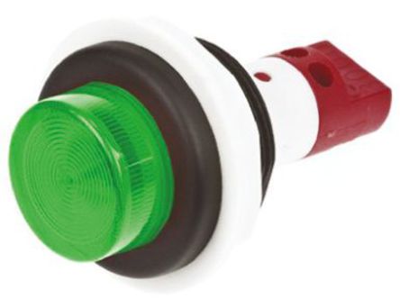 Arcolectric - 0732213120 - Arcolectric 0732213120 ͹ ɫ neon ָʾ, ݶӶ, 22mmװ׳ߴ, 120 V 		