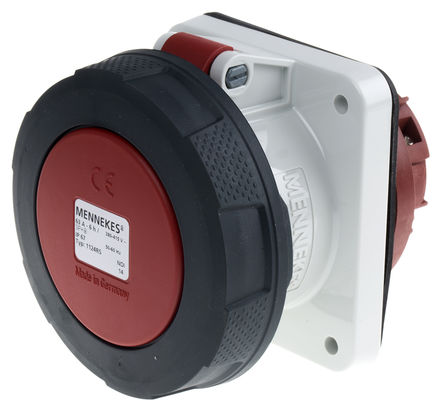 Mennekes - 1124A - Mennekes SoftCONTACT ϵ ɫ 4P ҵԴ 尲װ  1124A, 63A, 400 V, IP67		