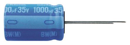 Nichicon - UBW1A471MPD - Nichicon BW 系列 10 V 直流 470μF 通孔 铝电解电容器 UBW1A471MPD, ±20%容差, 最高+135°C		