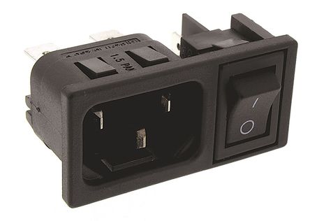 Bulgin - BZM27/Z000/53B - Bulgin Ƕʽ C14 IEC ͷ BZM27/Z000/53B, 10A, 250 V 		