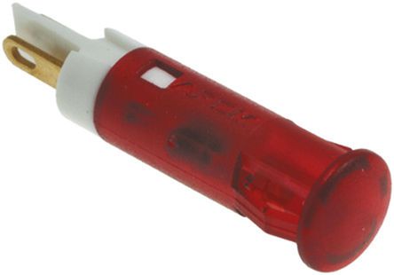 Apem - QS61KKR12 - Apem QS61KKR12 7.2 mm  ɫ  LED ָʾ, FASTONӶ, 6mmװ׳ߴ, 12 V ֱ		