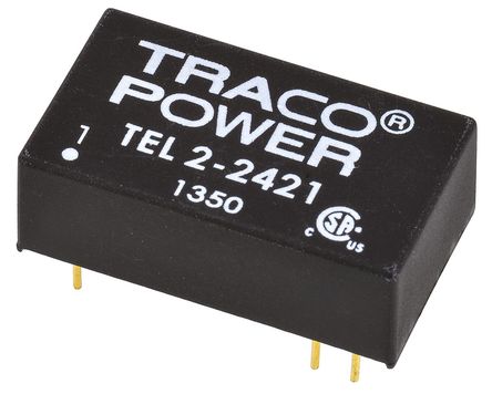 TRACOPOWER - TEL 2-2421 - TRACOPOWER TEL 2 ϵ 2W ʽֱ-ֱת TEL 2-2421, 18  36 V ֱ, 5V dc, 200mA, 1.5kV dcѹ, 74%Ч, DIP 16װ		