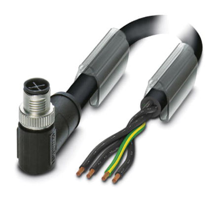 Phoenix Contact - 1408842 - Phoenix Contact 10m ɫ Դ 1408842, 4 Ź M12  ն˽ͷ, 12 A, 630 V		