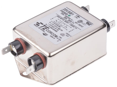 TE Connectivity - 20VSB1 - TE Connectivity SB ϵ 20A 250 V , 50 Hz, 60 Hz װ RFI ˲ 1-1609034-9, νӶ		