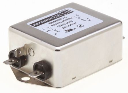 Roxburgh EMC - RES60F10 - Roxburgh EMC RES60 ϵ 10A 250 V , DC to 400Hz ̰װ RFI ˲ RES60F10, Fast-OnӶ		