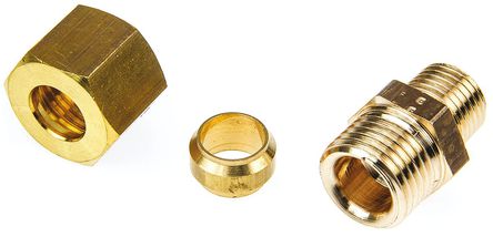 Legris - 0105 10 13 - Legris 10mm x 1/4 in BSPT  ֱ ͷ ͭ׽ͷ 0105 10 13		