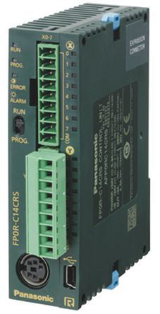 Panasonic - AFP0RC14RS - Panasonic AFPOR ϵ ϵ PLC CPU AFP0RC14RS, 148 kBڴ, ̫, 16 , 14 I/O ˿, 115.2 kbps, 氲װװ, 24 V ֱ		