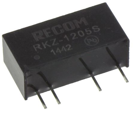 Recom - RKZ-1205S - Recom RKZ ϵ 2W ʽֱ-ֱת RKZ-1205S, 10.8  13.2 V ֱ, 5V dc, 400mA, 3kV dcѹ, SIPװ		
