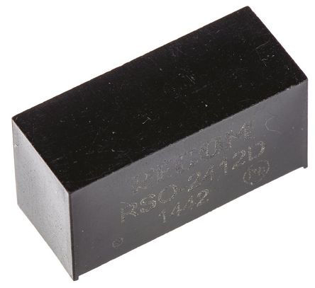 Recom - RSO-2412D - Recom RSO ϵ 1W ʽֱ-ֱת RSO-2412D, 18  36 V ֱ, 12V dc, 42mA, 500V acѹ, SIPװ		