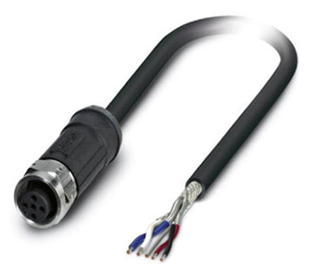 Phoenix Contact - 1410494 - Phoenix Contact 1410494 IP65, IP67, IP68, IP69K M12  ն˽ͷ 4 о , 4 A 60 V 0.25źţmm20.34Դmm20.38ߣmm2		