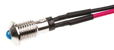 Marl - 570-320-04-40 - Marl 570-320-04-40 3 mm ͹ ɫ LED ָʾ, ߽Ӷ, 6mmװ׳ߴ, 4.5 V		