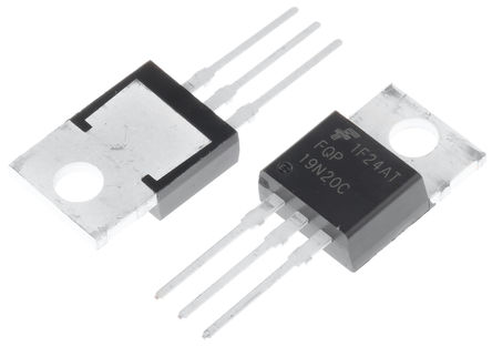 Fairchild Semiconductor - FQP19N20C - Fairchild Semiconductor QFET ϵ Si N MOSFET FQP19N20C, 19 A, Vds=200 V, 3 TO-220ABװ		