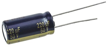 Panasonic - EEUFC1H221 - Panasonic FC  ϵ 50 V ֱ 220F ͨ  EEUFC1H221, 20%ݲ, 90m(ֵ), +105C		