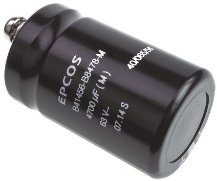 EPCOS - B41456B8478M - EPCOS B41456 ϵ 63 V ֱ 4700F  B41456B8478M, 20%ݲ, 30m(ֵ), +85C		