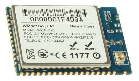 WIZnet Inc - WIZFI210 - WIZnet Inc WIZFI210 WLAN ģ, ALARM, GPIO, I2C, SPI, UART, WAKE߽ӿ, 3.3V, ֧802.11b/g/nЭ		
