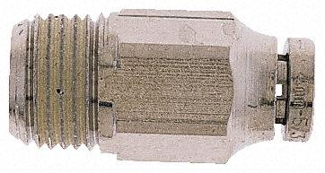 Norgren - 101250818 - Norgren 10 系列 101250818 镀镍黄铜 气动直向螺纹-管适配器, 18 bar最大操作压力, R 1/8 外螺纹连接, 推入式 8 mm管连接, -20 → +80°C		