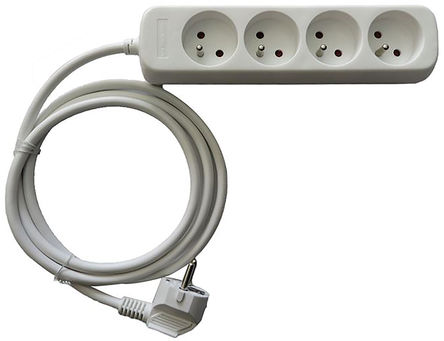 RS Pro - FX4N-1.5M - RS Pro ɫ 4  Դ ߰ FX4N-1.5M, ʽ, 1.5m , 16A, 230 V 		