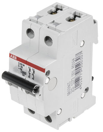 ABB - 2CDS272001R0164 - S202MC16 - ABB System M Pro S200 ϵ 2 16 A MCB ΢Ͷ· 2CDS272001R0164, 10 kA Ͽ, C բ		