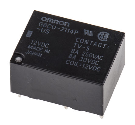 Omron - G6CU2114PUS12DC - Omron G6CU2114PUS12DC ˫ PCB װ ̵, 12V dc, ڵԴӦ		