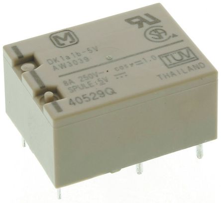 Panasonic - DK1A1B5 - Panasonic DK1A1B5 ˫ PCB װ Ǳ̵, 8 A, 5V dc		