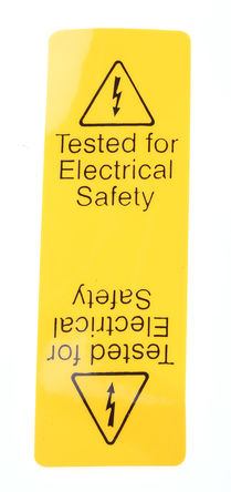 RS Pro - 7820436 - RS Pro 120װ Ƶ׺ ճ̶ ±ʶ 7820436, 76mm, 25 mm, ӡ"TESTED FOR ELECTRICAL SAFETY"ͼ		