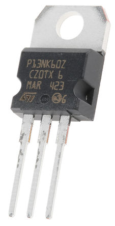 STMicroelectronics - STP13NK60Z - STMicroelectronics MDmesh, SuperMESH ϵ Si N MOSFET STP13NK60Z, 13 A, Vds=600 V, 3 TO-220װ		