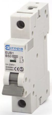 Europa - EUB150B - Europa EU EUB ϵ 50A 1 B סլ MCB		