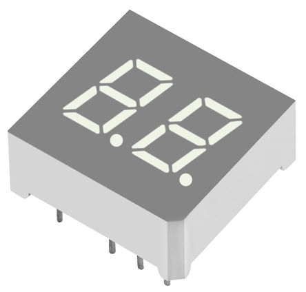 Kingbright - DA03-11SYKWA - Kingbright DA03 ϵ 2ַ 7  ɫ LED  DA03-11SYKWA, 54 mcd, 7.6mmַ, ͨװװ		