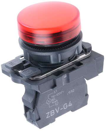 Schneider Electric - XB5AVG4 - Schneider Electric ɫ LED ָʾ XB5AVG4, 22mmֱ, IP66, IP67		