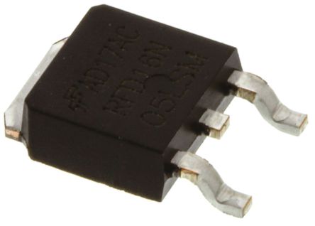 Fairchild Semiconductor - RFD16N05LSM9A - Fairchild Semiconductor MegaFET ϵ N Si MOSFET RFD16N05LSM9A, 16 A, Vds=50 V, 3 TO-252AAװ		