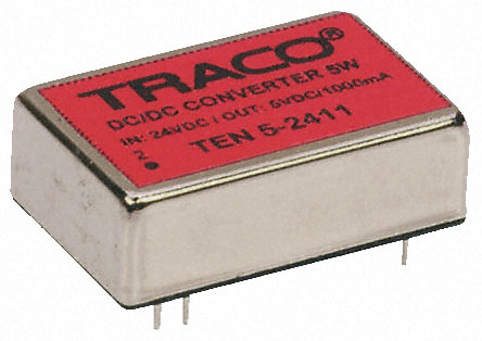 TRACOPOWER - TEN 5-4813 - TRACOPOWER TEN 5 ϵ 6W ʽֱ-ֱת TEN 5-4813, 36  72 V ֱ, 15V dc, 400mA, 1.5kV dcѹ, 86%Ч, DIP 24װ		
