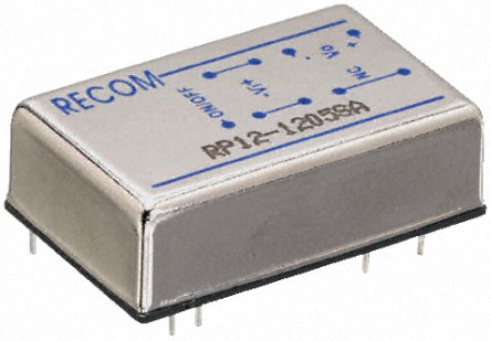 Recom - RP12-2415DA - Recom RP12 A ϵ 12W ʽֱ-ֱת RP12-2415DA, 18  36 V ֱ, 15V dc, 400mA, 1.6kV dcѹ, DIPװ		