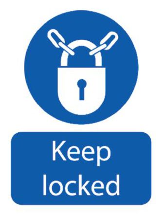 Signs & Labels - MA02719S - Signs & Labels MA02719S ɫ Ӣ ϩ ǿԱ־ ““, 100 x 250mm		