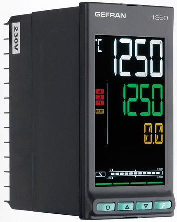 Gefran - 1250-R-R00-01050-0-G - Gefran 1250 ϵ PID ¶ȿ 1250-R-R00-01050-0-G, 48 x 96mm, 20  27 V /ֱ, 3		
