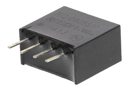 Recom - RO-0505S/P - Recom RO ϵ 1W ʽֱ-ֱת RO-0505S/P, 4.5  5.5 V ֱ, 5V dc, 200mA, 1kV dcѹ, 80%Ч, SIPװ		