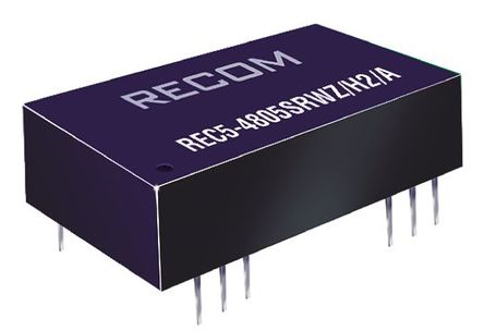 Recom - REC5-4815SRWZ/H2/A - Recom REC5 ϵ 5W ʽֱ-ֱת REC5-4815SRWZ/H2/A, 18  72 V ֱ, 15V dc, 340mA, 2kV dcѹ		