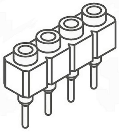 Samtec - SS-104-T-2-N - Samtec SS ϵ 1 4· ֱ 2.54mmھ ͨ ӡˢ· SS-104-T-2-N, Ӷ˽, ԰		