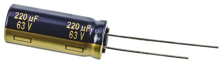 Panasonic - EEUFC1J221 - Panasonic FC  ϵ 63 V ֱ 220F ͨ  EEUFC1J221, 20%ݲ, 130m(ֵ), +105C		