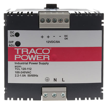 TRACOPOWER - TCL 120-112 - TRACOPOWER 120W ģʽ DIN 尲װԴ TCL 120-112, 88%Ч, 264V ac, 8A, 15V dc 12V dc/		