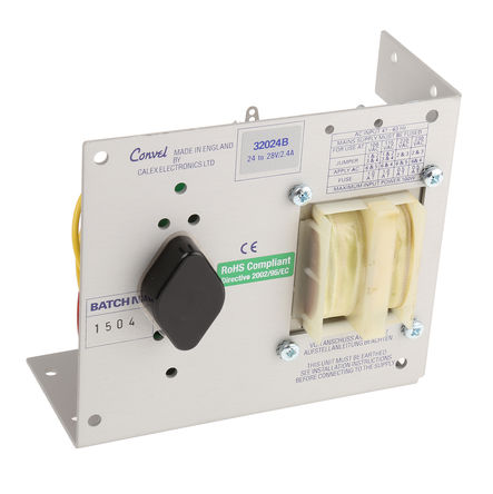 Calex - 32024BR - Calex ʽ ǶʽԵԴ 32024BR, 240V ac, 24  28V dc, 2.4A, 60%Ч, 177.8 x 123.7 x 74.93mm		