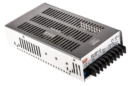 RS Pro - SD-200C-12 - RS Pro 200W ʽֱ-ֱת SD-200C-12, 36  72 V ֱ, 12V dc, 16.7A, 1.5kV acѹ, 84%Ч		
