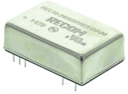 Recom - REC10-2405SRWZ/H2/A/M - Recom REC10 ϵ 10W ʽֱ-ֱת REC10-2405SRWZ/H2/A/M, 9  36 V ֱ, 5V dc, 2A, 2kV dcѹ, 86%Ч, DIPװ		