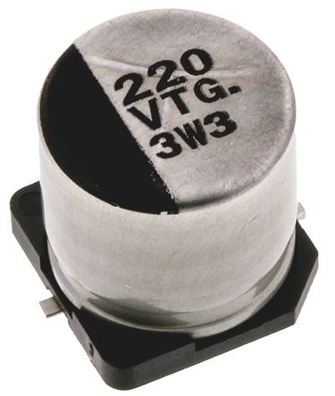 Panasonic - EEETG1V221UP+ - Panasonic TG ϵ 35 V ֱ 220F SMD  EEETG1V221UP, 20%ݲ, 300m(ֵ), +125C		