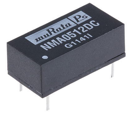 Murata Power Solutions - NMA0512DC - Murata Power Solutions NMA ϵ 1W ʽֱ-ֱת NMA0512DC, 4.5  5.5 V ֱ, ±12V dc, ±42mA, 1kVѹ, 77%Ч		