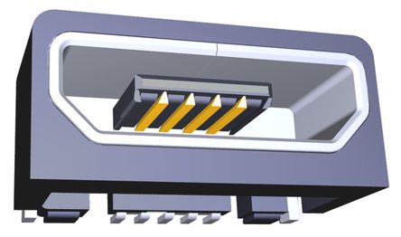 TE Connectivity - 2173157-3 - TE Connectivity Bϵ ֱ SMTװ ĸ micro USB  2173157-3, B v2.0, 30 V, 1 A, 1.8 A		