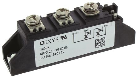 IXYS - MCC26-16IO1B - IXYS MCC26-16IO1B SCR ˫բģ, 32A, Vrev=1600V 3mA, 7 TO-240AAװ		
