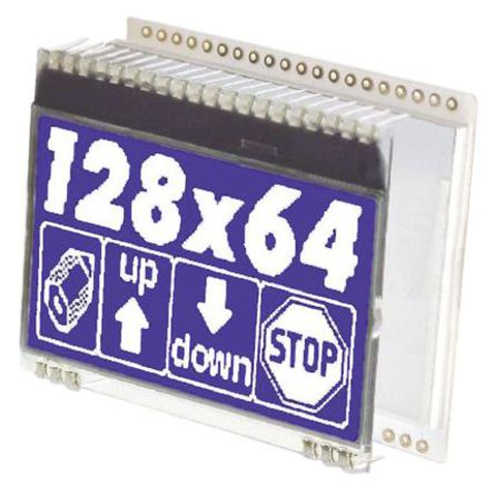 Electronic Assembly - EA DOGM128B-6 - Electronic Assembly ͸ʽ ͼ LCD ɫʾ EA DOGM128B-6, 128 x 64pixels, SPI ӿ		