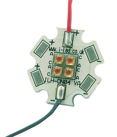 Intelligent LED Solutions - ILH-SO04-SIYL-SC201-WIR200. - ILS OSLON Signal PowerStar ϵ 4 ɫ Բ LED  ILH-SO04-SIYL-SC201-WIR200., 132 lm, 		